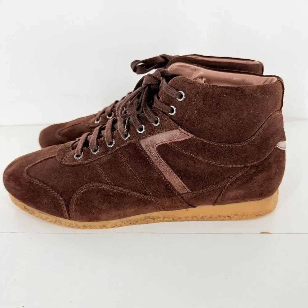 GEOX Men's leather suede sneaker boots 12 US, 45 EUR
